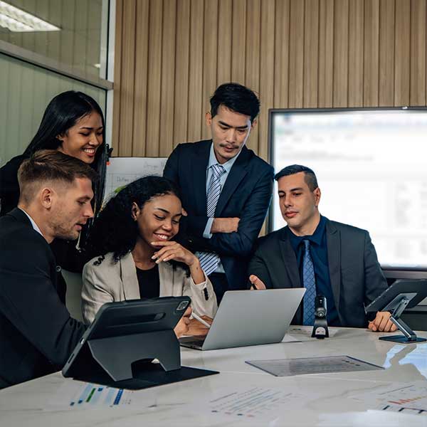 Team working with Salesforce plugin